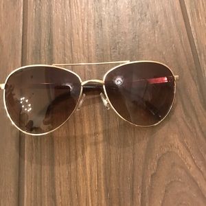 Gold aviator sunglasses